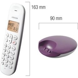 Logicom ILOA 150 Téléphone Fixe sans Fil sans Répondeur - Solo - Téléphones analogiques et dect - Aubergine
