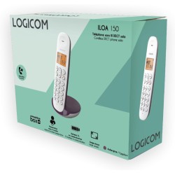 Logicom ILOA 150 Téléphone Fixe sans Fil sans Répondeur - Solo - Téléphones analogiques et dect - Aubergine