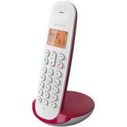 Logicom ILOA 150 Téléphone Fixe sans Fil sans Répondeur - Solo - Téléphones analogiques et dect - Framboise