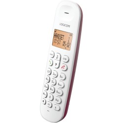 Logicom ILOA 150 Téléphone Fixe sans Fil sans Répondeur - Solo - Téléphones analogiques et dect - Framboise