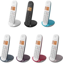 Logicom ILOA 150 Téléphone Fixe sans Fil sans Répondeur - Solo - Téléphones analogiques et dect - Framboise