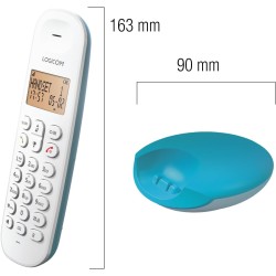 Logicom ILOA 150 Téléphone Fixe sans Fil sans Répondeur - Solo - Téléphones analogiques et dect - Turquoise