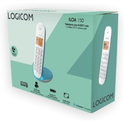 Logicom ILOA 150 Téléphone Fixe sans Fil sans Répondeur - Solo - Téléphones analogiques et dect - Turquoise