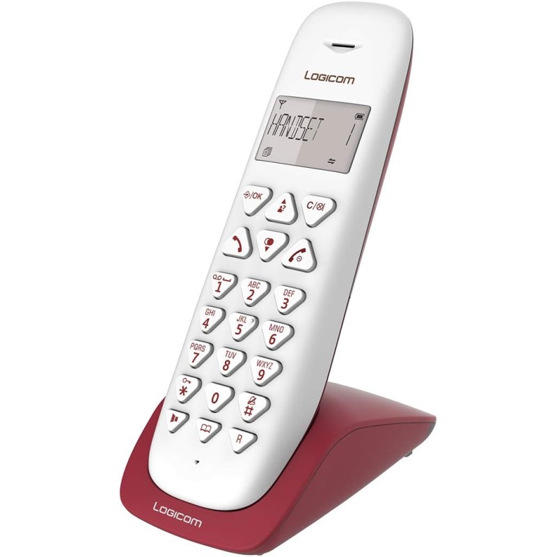 Logicom VEGA 150 - Telephone fixe sans fil - Sans Répondeur - Solo - Téléphones analogiques et dect - Framboise