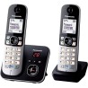 Panasonic Duo KX-TG6822FRB Téléphone Numérique sans fil DECT avec Répondeur Wi-Fi Noir