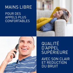 Panasonic Duo KX-TG6822FRB Téléphone Numérique sans fil DECT avec Répondeur Wi-Fi Noir
