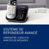 Panasonic cordless phone kx-tg6821, single, argent, with answering machine