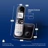 Panasonic KX-TG6811FRB DECT Téléphone Numérique Sans Fil, Base et Combiné Mains Libres, Identification de l'Appelant, Blocage de