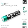 4X CELLONIC AAA Batterie Compatible avec Siemens Gigaset A400, A415, AS405, A510, AS690, C430, C530HX, CL660HX, E560, E290A 1000