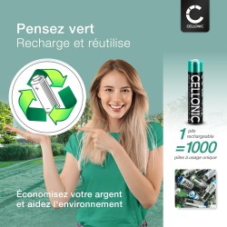 CELLONIC 2X AAA Batterie Téléphone Fixe 2X AAA 1000mAh – Compatible avec Siemens Gigaset A400, A415, C430, CL660, S810 – NiMH Re