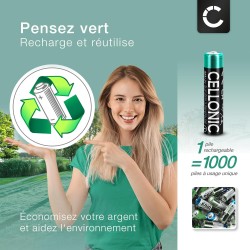CELLONIC 12x AAA Batterie Compatible avec Siemens Gigaset A400, A415, AS405, A510, AS690, C430, C530HX, CL660HX, E560, E290A 100