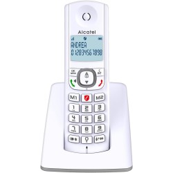 ALCATEL F530 - Téléphone Fixe Sans Fil DECT - Grand Écran Rétroéclairé - Mains Libres - Fonction Blocage Des Appels - 2 Touches 