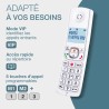 ALCATEL F530 - Téléphone Fixe Sans Fil DECT - Grand Écran Rétroéclairé - Mains Libres - Fonction Blocage Des Appels - 2 Touches 