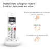 Gigaset E290 - téléphone sans fil pour seniors avec de larges touches, touches d'accès direct pour les numéros importants, fonct