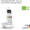 Gigaset E290 - téléphone sans fil pour seniors avec de larges touches, touches d'accès direct pour les numéros importants, fonct
