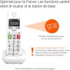 Gigaset E290A - Téléphone fixe sans fil blanc avec répondeur intégré - grand écran rétroéclairé - larges touches - fonction bloc