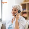 Gigaset E290A - Téléphone fixe sans fil blanc avec répondeur intégré - grand écran rétroéclairé - larges touches - fonction bloc