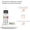 Gigaset E290A Duo - Téléphone Fixe sans Fil Blanc avec Répondeur Intégré, 2 combinés avec Grand écran rétroéclairé, larges Touch