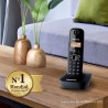 Panasonic KX-TG1611FRH DECT Téléphone Numérique Sans Fil, Base et Combiné, Identification de l'Appelant, Batterie Longue Durée, 