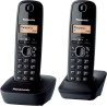 Panasonic KX-TG1612FRH Téléphone Numérique Sans Fil, Base et 2 Combinés, Identification de l'Appelant, Batterie Longue Durée, LC