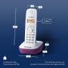 Panasonic KX-TG1611FRF Téléphone Numérique Sans Fil, Base et Combiné, Identification de l'Appelant, Batterie Longue Durée, LCD, 