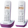 Panasonic KX-TG1612FRF Téléphone Duo sans fil DECT sans répondeur Pourpre [Version Française]