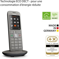 Gigaset CL660 Duo - Téléphone fixe sans fil - 2 combinés - Gris Anthracite [Version Française]
