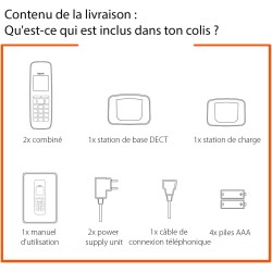 Gigaset CL660 Duo - Téléphone fixe sans fil - 2 combinés - Gris Anthracite [Version Française]