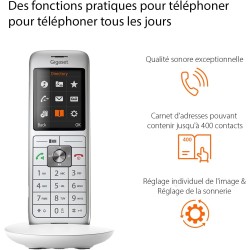 Gigaset CL660A Solo - Téléphone fixe sans fil - Répondeur - Blanc [Version Française]