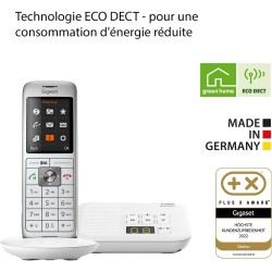 Gigaset CL660A Solo - Téléphone fixe sans fil - Répondeur - Blanc [Version Française]
