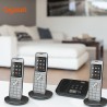 Gigaset CL660A Trio - Téléphone Fixe sans Fil - Répondeur - 3 Combinés - Gris Anthracite [Version Française]
