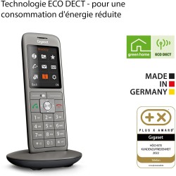 Gigaset CL660 Solo - Téléphone Fixe sans Fil - Gris Anthracite [Version Française]