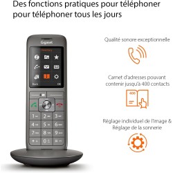 Gigaset CL660A Solo - Téléphone fixe sans fil - Répondeur - Gris Anthracite [Version Française]
