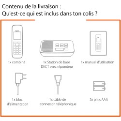 Gigaset CL660A Solo - Téléphone fixe sans fil - Répondeur - Gris Anthracite [Version Française]