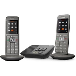 Gigaset CL660A Duo - Téléphone fixe sans fil - Répondeur - 2 combinés - Gris Anthracite [Version Française]