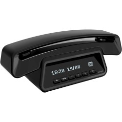 ALCATEL Epure Premium - Téléphone Fixe sans Fil DECT avec Répondeur - Design Vintage - Base D'Affichage Intelligente - Grand Écr