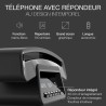 ALCATEL Epure Premium - Téléphone Fixe sans Fil DECT avec Répondeur - Design Vintage - Base D'Affichage Intelligente - Grand Écr