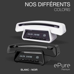 ALCATEL Epure Premium - Téléphone Fixe sans Fil DECT avec Répondeur - Design Vintage - Base D'Affichage Intelligente - Grand Écr