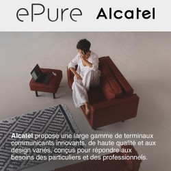 ALCATEL Epure Premium - Téléphone Fixe sans Fil DECT avec Répondeur - Design Vintage - Base D'Affichage Intelligente - Grand Écr