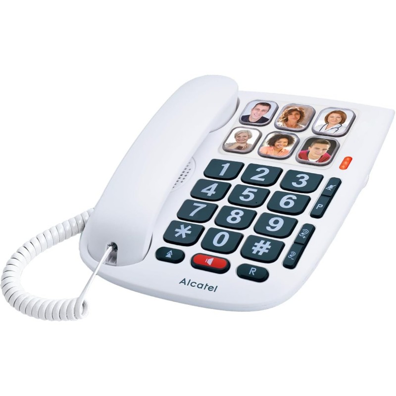 ALCATEL TMAX 10 - Téléphone Fixe Filaire Senior - Grandes Touches - Mains Libres - Indicateur Lumineux D'Appel Entrant - Touches