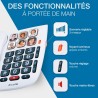 ALCATEL TMAX 10 - Téléphone Fixe Filaire Senior - Grandes Touches - Mains Libres - Indicateur Lumineux D'Appel Entrant - Touches