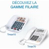 ALCATEL TMAX 10 - Téléphone Fixe Filaire Senior - Grandes Touches - Mains Libres - Indicateur Lumineux D'Appel Entrant - Touches