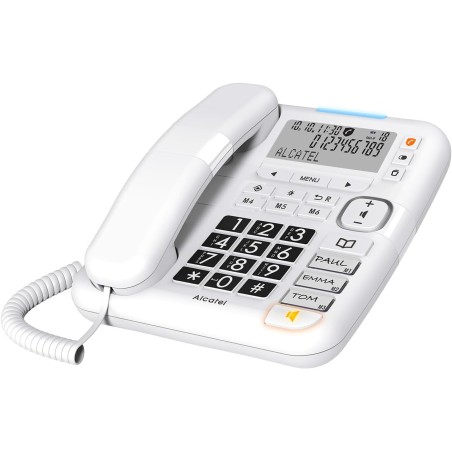 ALCATEL TMAX 70 - Téléphone Fixe Filaire Senior - Grand Ecran - Grandes Touches - Mains Libres - Audio Boost - Blocage D'Appels 