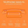 Alcatel epure iconic - téléphone fixe sans fil dect - design vintage - grand écran graphique haute lisibilité - mains libres - f