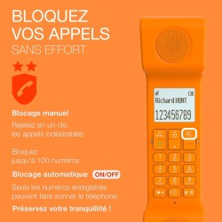 Alcatel epure iconic - téléphone fixe sans fil dect - design vintage - grand écran graphique haute lisibilité - mains libres - f
