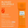 Alcatel epure iconic - téléphone fixe sans fil dect - design vintage - grand écran graphique haute lisibilité - mains libres - f