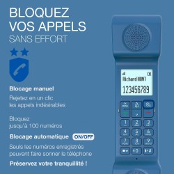 ALCATEL Epure Iconic - Téléphone Fixe sans Fil DECT - Design Vintage - Grand Écran Graphique Haute Lisibilité - Mains Libres - F