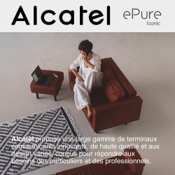 ALCATEL Epure Iconic - Téléphone Fixe sans Fil DECT - Design Vintage - Grand Écran Graphique Haute Lisibilité - Mains Libres - F