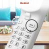 VTech CD1100 Téléphone Filaire, Téléphone Fixe Mural, sans Alimentation CA, Téléphone Fixe avec Touche de Recomposition du derni