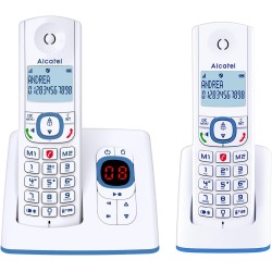 ALCATEL F530 Voice Duo - Téléphone Fixe Sans Fil DECT Avec Répondeur - Grand Écran Rétroéclairé - Mains Libres - Fonction Blocag